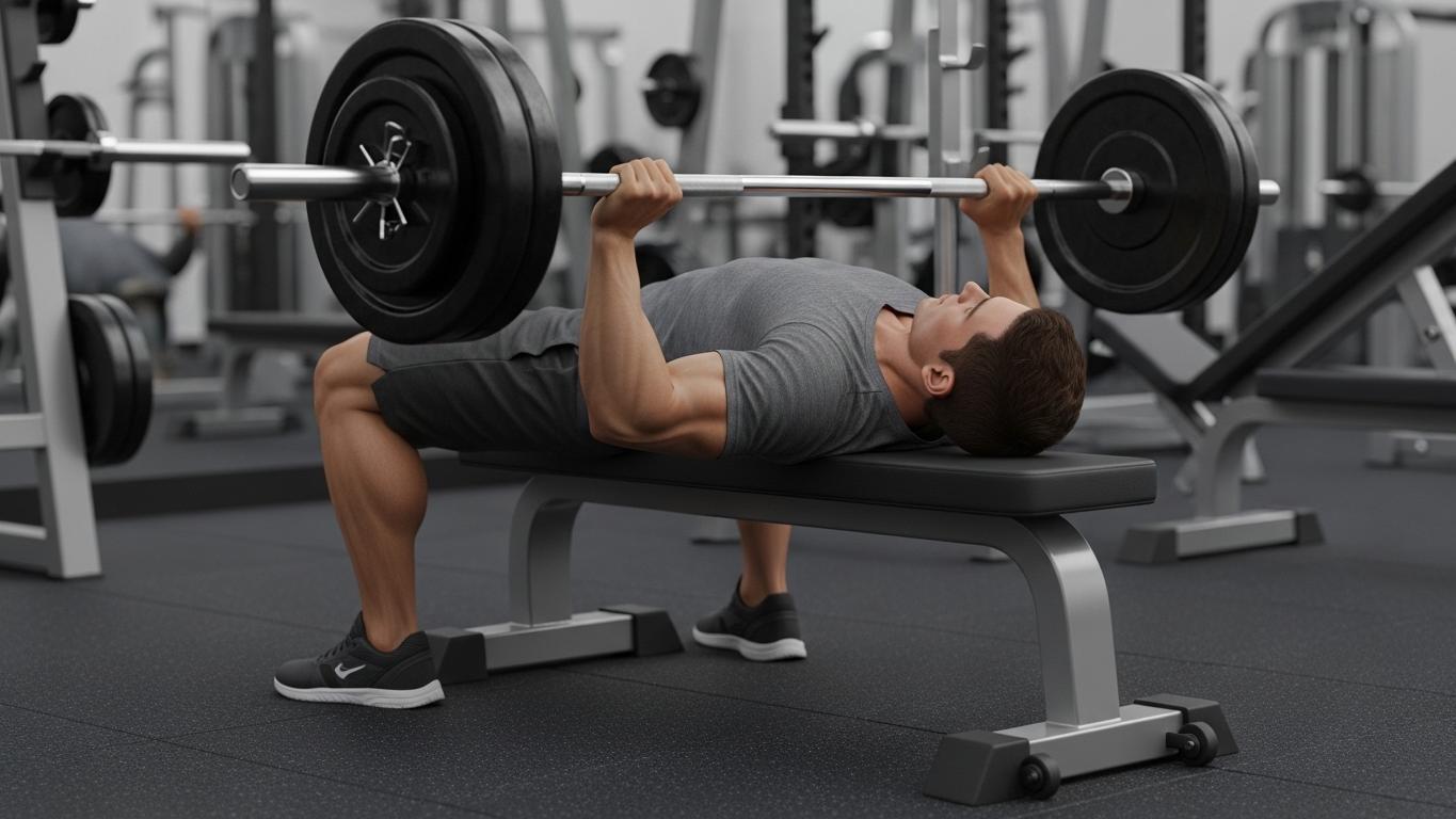 tehnika vypolnenija zhima lezha poshagovaja instruktsija 1